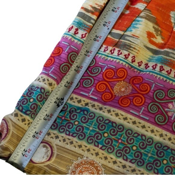 Evan-Picone 12P Ikat pattern faux wrap skirt - Picture 5 of 5